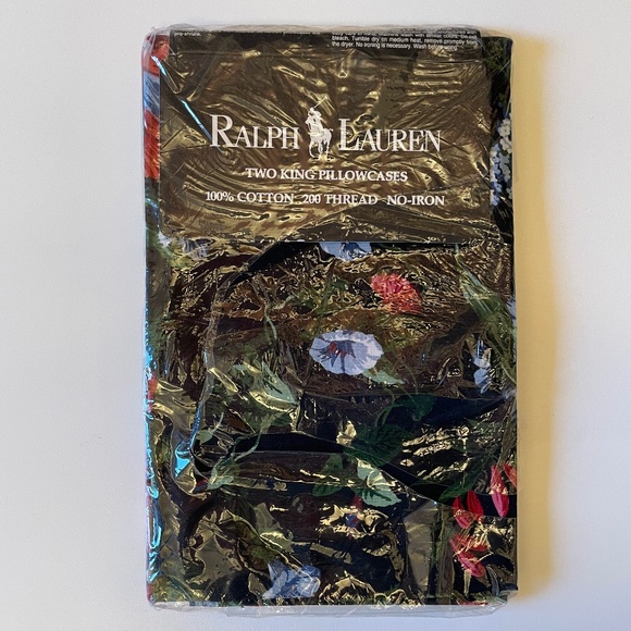 Ralph Lauren Black Isadora King Size Pillowcase - Qty of 1 - New in opened pkg - Picture 1 of 2